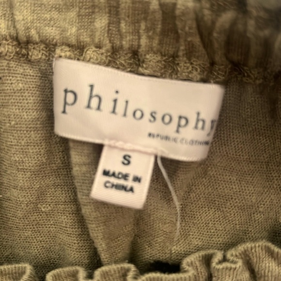 Philosophy blouse size S 100% linen mocha mousse - Picture 3 of 4
